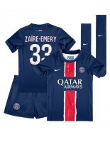 Otroške Nogometnih dresov Paris Saint-Germain Warren Zaire-Emery #33 Domači 2024-25 Kratki rokavi (+ hlače)